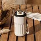 Botella térmica de 450 ml con pantalla inteligente de temperatura, vaso al vacío de acero inoxidable 316, taza de café para oficina, vaso térmico portátil para negocios.
