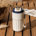 Botella térmica de 450 ml con pantalla inteligente de temperatura, vaso al vacío de acero inoxidable 316, taza de café para oficina, vaso térmico portátil para negocios.