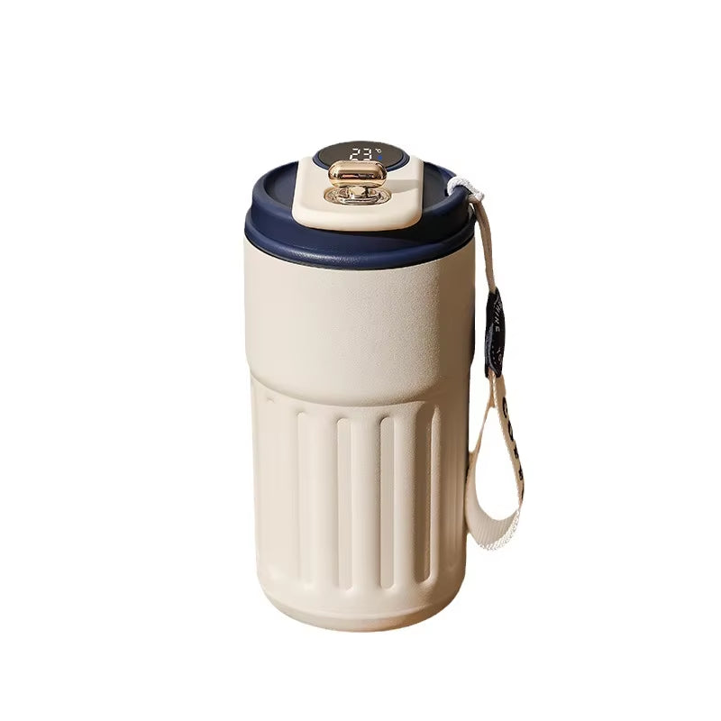 Botella térmica de 450 ml con pantalla inteligente de temperatura, vaso al vacío de acero inoxidable 316, taza de café para oficina, vaso térmico portátil para negocios.