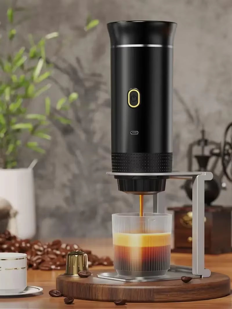 Máquina de Espresso Portátil Inteligente con Cápsulas y Café Molido