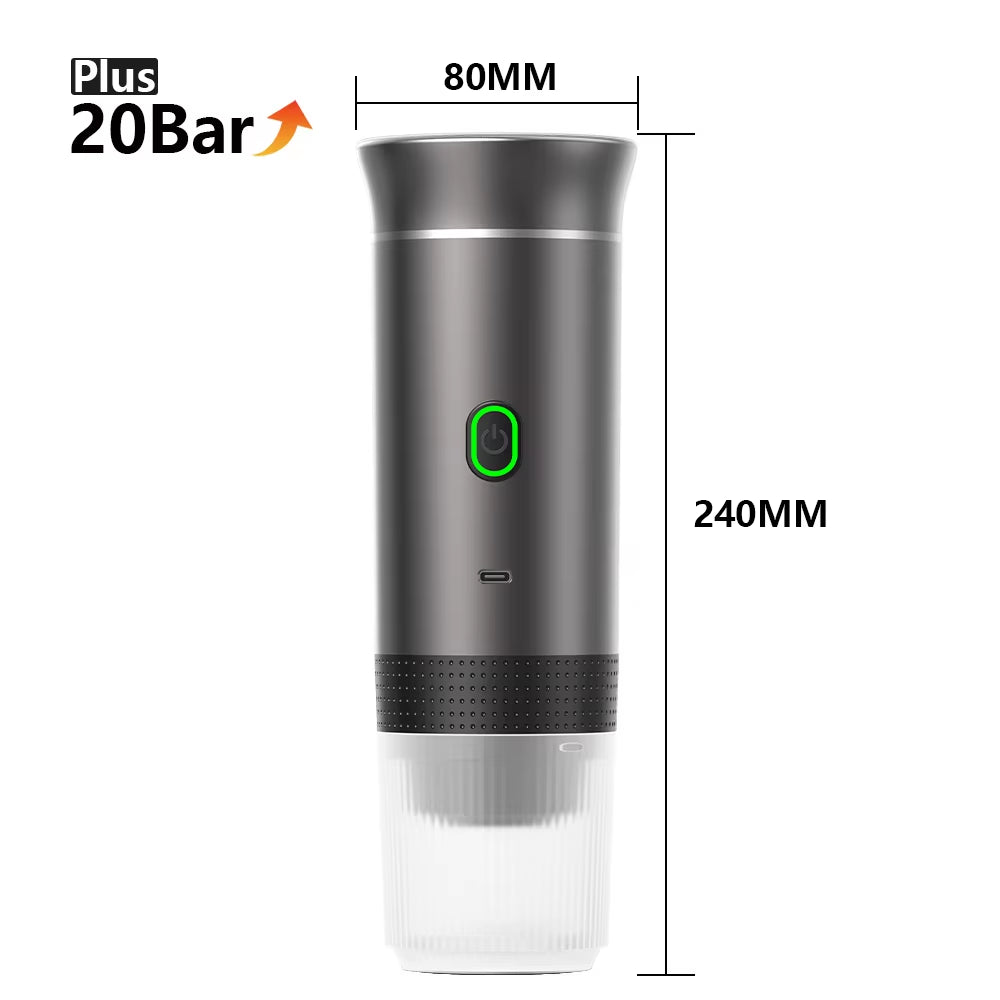 Máquina de Espresso Portátil Inteligente con Cápsulas y Café Molido