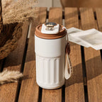 Botella térmica de 450 ml con pantalla inteligente de temperatura, vaso al vacío de acero inoxidable 316, taza de café para oficina, vaso térmico portátil para negocios.